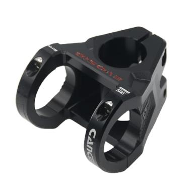 Imagem de EVOSID Haste curta de liga de alumínio CNC ultraleve de 31,8/35 mm para MTB, Downhill, cascalho (preto, 31,8 mm)