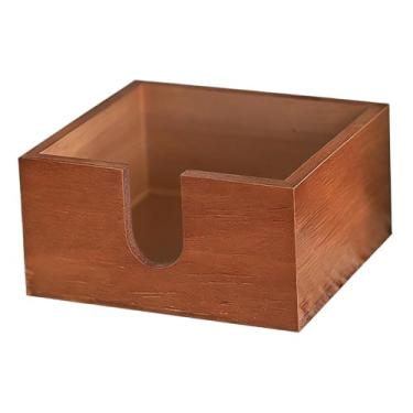 Imagem de Baoblaze Organizador de Notas Adesivas, Porta-Guardanapos, Dispensador de Guardanapos Rústico e Versátil, Ideal para Decoração de Hotéis, Casas e Cozinhas.
