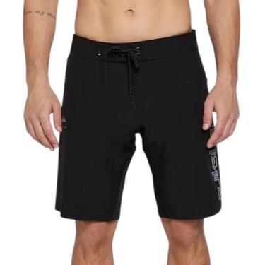 Imagem de Bermuda Boardshort Flat Signature 21 Preta - Quiksilver, 42, Preto