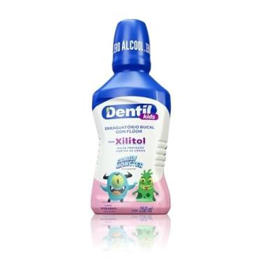 Imagem de Dentil – Enxaguante Bucal Infantil 250ml Sabor Morango | Com Flúor e Xilitol, Proteção Contra Cáries e Fórmula Sem Álcool