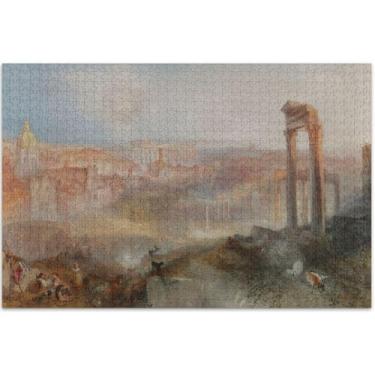 Imagem de J m W Turner Prints Modern Rome Puzzle Adulto 500 Peças Engraçado Jogo de Quebra-cabeça Presentes Únicos Quebra-Cabeças Pintura de Belas Artes, 20,5 x 14,9 polegadas