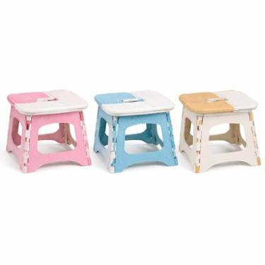 Imagem de Banqueta Dobrável Infantil · Compacta e Leve · Suporta até 30kg · Ideal para Casa, Escola e Viagens – Cores Sortidas