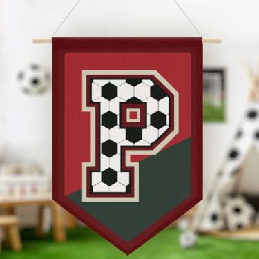 Imagem de Faixa de lona de parede suspensa de futebol, faixa de lona pendurada com alfabeto, decoração de arte de parede para sala de estar, quarto, Copa do Mundo FIFA Jersey futebol futebol entusiastas