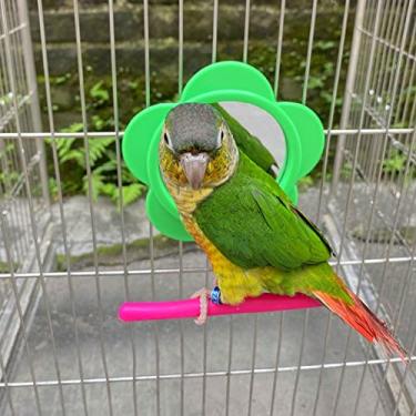 Imagem de Alomejor Poleiro de Espelho de Pássaro, para Brincar e Decoração de Periquitos Periquitos