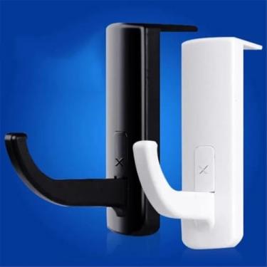 Imagem de Suporte para fone de ouvido, suporte de cola, suporte para fone de ouvido, organizador de fios, gancho de enrolador (branco)