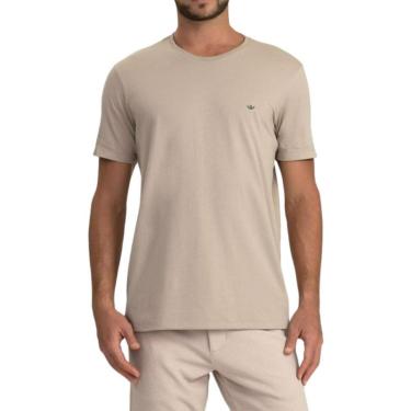 Imagem de Camiseta Masculina Docthos MC Slim Bege - 876500-Masculino