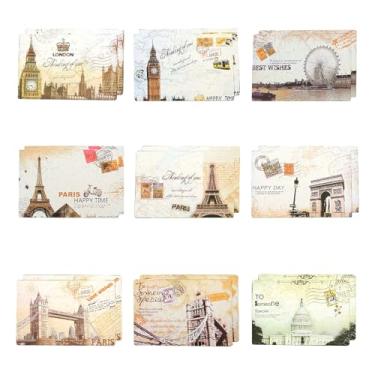 Imagem de VKSG Coleção de cartões postais de arquitetura vintage de 18 peças - cartões de felicitações de viagem retrô antigos antigos, papel de cartolina de mensagem, marcadores de página para colecionar (9