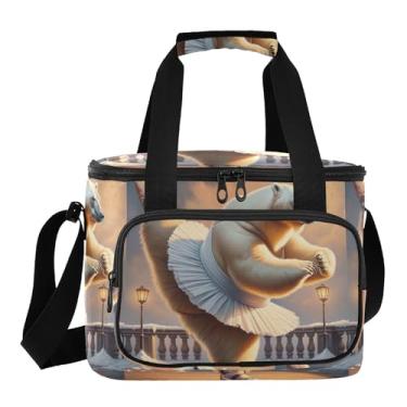Imagem de Bolsa térmica Graceful Polar Bear Dance Brown, Coleman, lancheira isolada