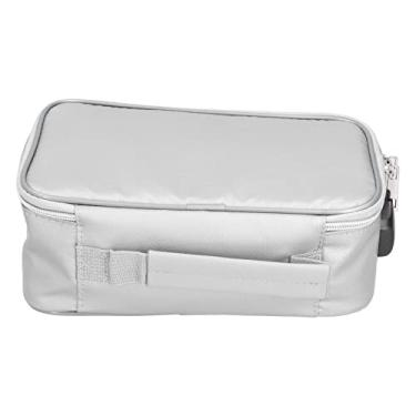 Imagem de GLOGLOW Bolsa de Transporte Bolsa para Documentos à Prova de Fogo Com Trava, Fibra de Vidro Revestida de Silicone, 9,4 X 5,5 X 2,8 Polegadas, Armazenamento Seguro Com Zíper para Suprimentos de (Prata)