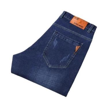 Imagem de Calças Jeans Masculinas Slim Fit Em Denim Stretch Confortáveis E Macia