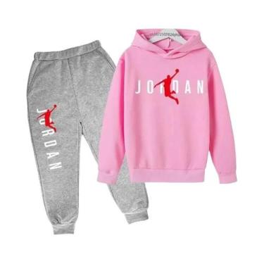 Imagem de Conjunto De Moletom Infantil Com Calças E Estampa De Letras 2 Peças Pr