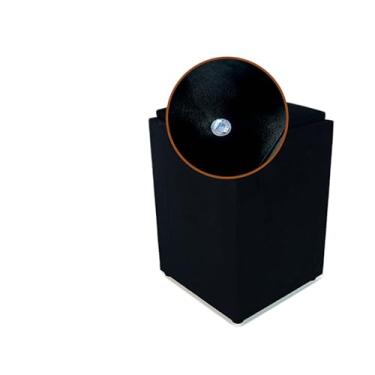 Imagem de Puff em Suede com Almofada – Puff Decorativo Confortável e Elegante para Sala, Quarto e(Preto Botão)