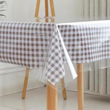 Imagem de Toalha Mesa Plastico Transparente Pvc 0,70x1,00 - 0,20mm - Idealiza