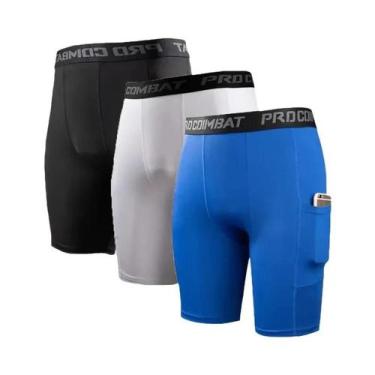 Imagem de Conjunto De 3 Cuecas Boxer Masculinas M-XXL De Secagem Rápida, Preto E