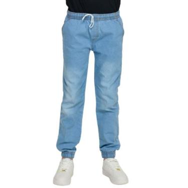 Imagem de Calças Jogger Infantil Juvenil Calça de criança jeans apertada da moda