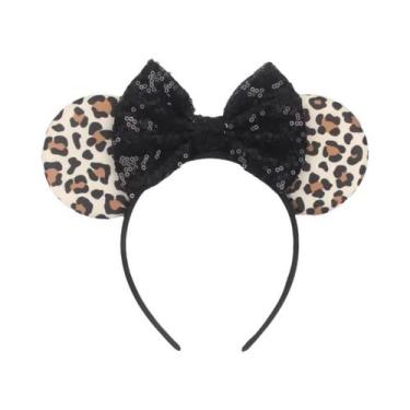 Imagem de Tiara De Orelhas De Rato Leopardo Da Disney Para Meninas, Acessório De
