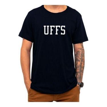 Imagem de Camiseta Uffs Universidade Federal Fronteira Sul Faculdade, P, Preto, 