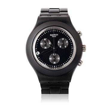 Imagem de Swatch Full-Blooded Relógio masculino de alumínio preto fumê SVCF4000AG