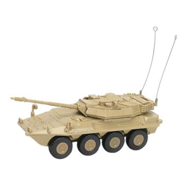 Imagem de oshhni Kit de Montagem de Modelo de Tanque DIY em Miniatura para Decoração de Mesa, Artesanato e Decoração de Mesa de Areia para Meninos - Veículo, Amarelo