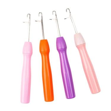 Imagem de Baoblaze Conjunto de 4 agulhas de crochê com trava para dreadlocks, ferramentas de tricô, suprimentos portáteis e convenientes para artesanato, agulha de