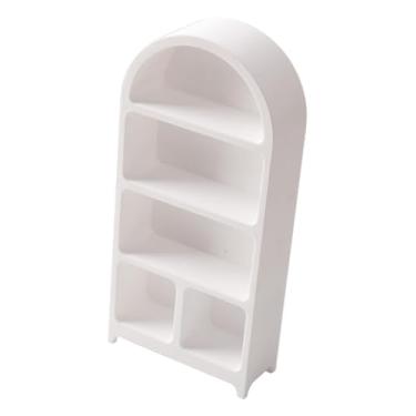 Imagem de Esquirla Armário em miniatura para casa de bonecas em escala 1:12, estante de livros, aparador artesanal, vitrine, armário para micro paisagem, Branco, com Os Pés