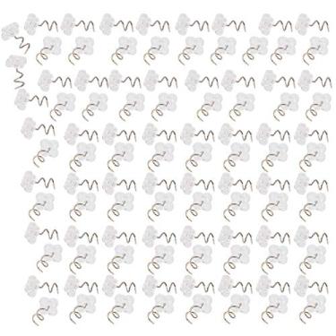 Imagem de Aramox 100 Unidades de Pino Torcido, Formato Espiral de Aço Inoxidável Antiderrapante ABS Pinos de Fixação de sofá, Com Estrutura Antiferrugem para Capas de sofá (100/caixa de pregos de de