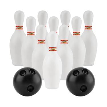 Imagem de RNXRZANK Conjunto de Boliche – Brinquedo Educativo para Desenvolver a Coordenação Fina, Jogo Esportivo, Brinquedo de Boliche para Uso Interno E Externo,