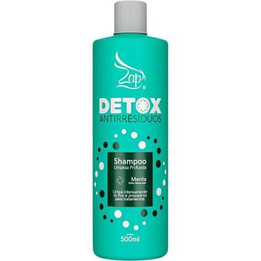 Imagem de Zap Detox Menta - Shampoo Antirresíduos Refrescante Limpeza Profunda 500ml-Unissex
