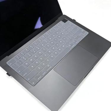 Imagem de Capa protetora de teclado transparente ultrafina para MacBook Air 13/15 e MacBook Pro 14/16, compatível com M4-M2 Air 2025-2021, M5/M4/M3/M2/M1 Pro/Max Fit para layout de teclados dos EUA