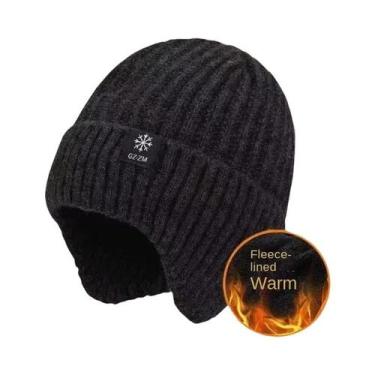 Imagem de Gorro De Tricô Quente Para Proteção Auricular No Inverno Para Homens I