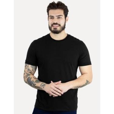 Imagem de Camiseta Calvin Klein Masculina Malhão Com Punhos Preta-Masculino