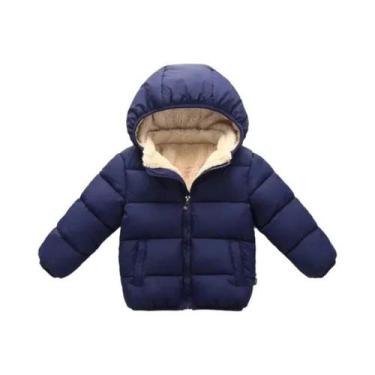 Imagem de Jaqueta De Inverno Para Meninas E Meninos, Casaco De Veludo Grosso De 