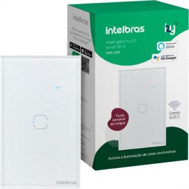 Imagem de Interruptor Inteligente Intelbras Wifi Touch Branco 1 Tecla Ews 1001, 