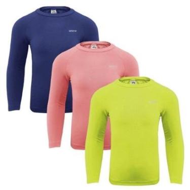 Imagem de Kit 3 Camisas Térmicas Selene Proteção UV50+ Juvenil - Laranja e Amarelo 12-Unissex