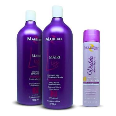Imagem de Kit Alisante Mairi Liss Matizadora Mairibel + Creme Finalizante Violet