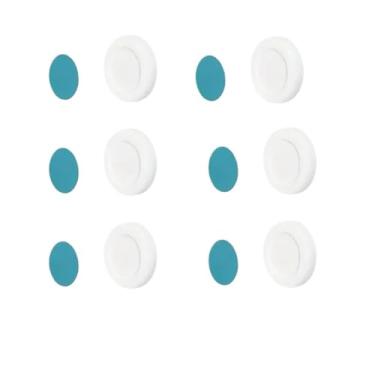 Imagem de Ganchos magnéticos para montagem na parede, suporte invisível, ganchos de armazenamento de adesivos de geladeira, ganchos organizadores domésticos (6 pares)