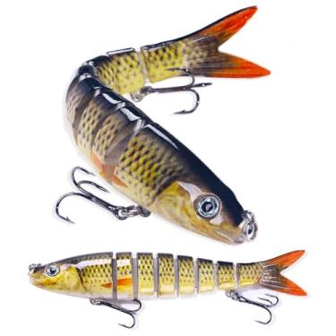 Imagem de Isca Artificial Pike Wobblers Dura Multi-articulada Swimbait Crankbait de Pesca Realista para