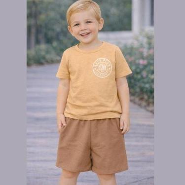 Imagem de Conjunto Infantil Menino Camiseta Let’s Play Academy e Shorts Texturizado Sem Bolsos 4YOU- Cativa-Masculino