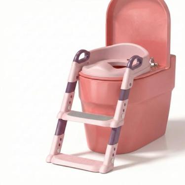 Imagem de Escada Assento Redutor Vaso Sanitário Infantil Desfralde Seguro e Dive