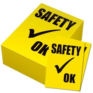 Imagem de 100 adesivos autoadesivos de segurança para inspeção de carro, vinil impermeável de 6,8 cm x 8,5 cm - durável ao ar livre, aprovado para segurança, ideal para concessionárias de automóveis, oficinas