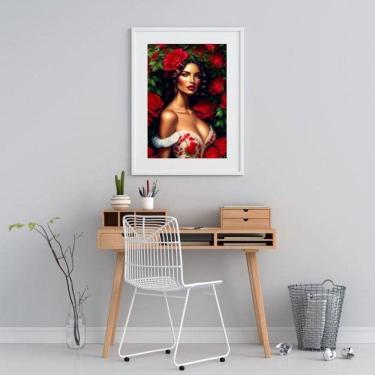 Imagem de Quadro Decorativo Pombagira Rosa Vermelha-60X48Cm