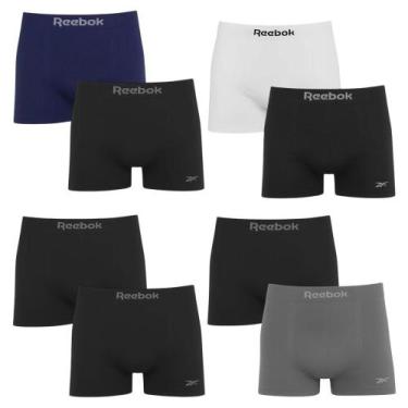 Imagem de Kit 8 Cuecas Boxer Reebok Sem Costura Masculina - Preto e Branco G, Pr