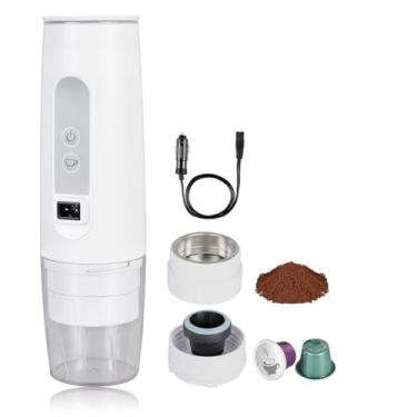 Imagem de TN TONNY Máquina de café expresso portátil de 12 V, para uso em carro/caminhão, cafeteira portátil de viagem, compatível com cápsulas NS originais e café em pó