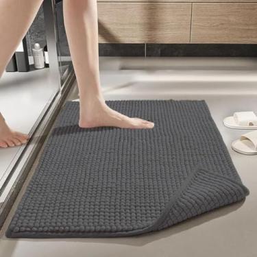 Imagem de Conjunto de tapetes antiderrapantes para banheiro | Conforto e estilo para sua casa(Chumbo,1 Tapete)