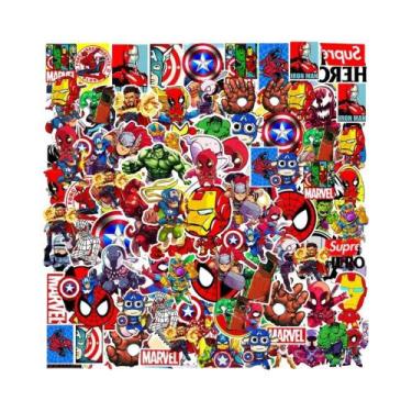 Imagem de Adesivos À Prova D'água Marvel Avengers, 100 Peças, Decalques De Super