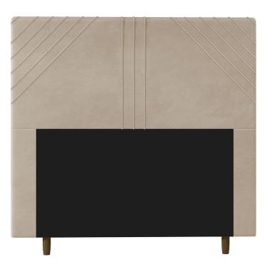 Imagem de Cabeceira Cama Box Casal Queen Size Lisboa 160cm Suede Bege