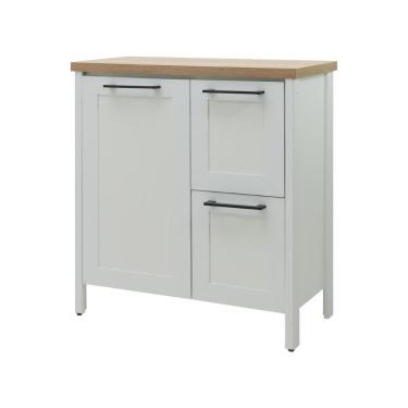 Imagem de Gabinete Armário Banheiro Ditália 1 Pt 2 Gav C/ Tampo Bn-01