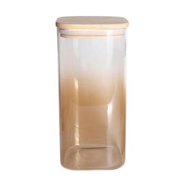 Imagem de Porta Mantimentos Quadrado Em Vidro Borossilicato Degradê âmbar Dynasty 1,6l