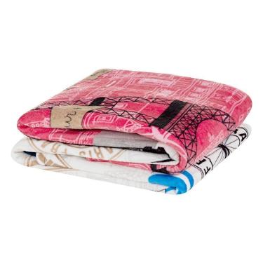 Imagem de Manta Flannel Microfibra Diverkids Solteiro - Paris