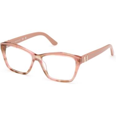 Imagem de Óculos de Grau Guess Marciano, Armação Acetato, GM0397 074, Rosê Craquelado, Tamanho 54, Feminino